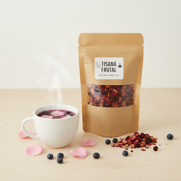 Tisana Frutal Fresa, Arándano y Pétalos de Rosa